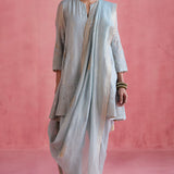 Fiza Blue Dhoti Set