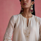 Fiza Ivory Dhoti Set