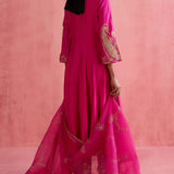 Zeenat Fuchsia Anarkali Set