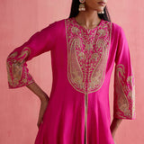 Zeenat Fuchsia Anarkali Set