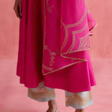 Zeenat Fuchsia Anarkali Set