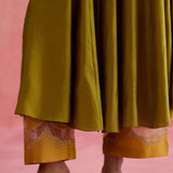 Zeenat Green Anarkali Set