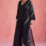 Shireen Black Jacket Set