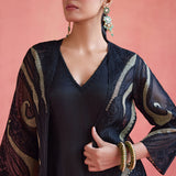 Shireen Black Jacket Set