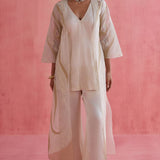 Shireen Ivory Jacket Set