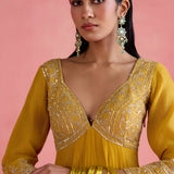 Afsana Mustard Anarkali Set
