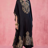 Zoya Black Kaftan Set