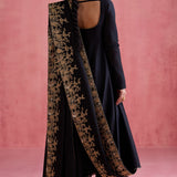 Devnaagri Nazara Black Khada Dupatta