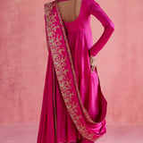 Devnaagri Nazara Fuchsia Khada Dupatta