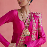 Devnaagri Nazara Fuchsia Khada Dupatta