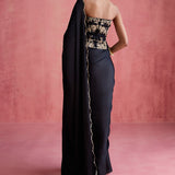 Yasmin Black Saree Set