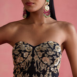 Yasmin Black Saree Set