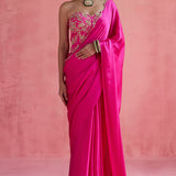 Yasmin Fuchsia Saree Set