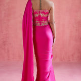 Yasmin Fuchsia Saree Set