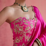 Yasmin Fuchsia Saree Set