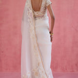 Zeba Ivory Saree Set