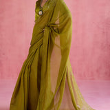 Devnaagri Naaz Green Saree Set