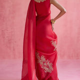 Devnaagri Zohra Red Saree Set