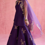 Seher Purple Sharara Set