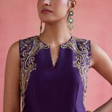 Seher Purple Sharara Set