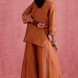 Huma Orange Sharara Set