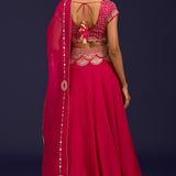 Fuchsia Embroidered Lehenga Set