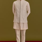 Ivory Embroidered Bundi Set