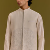 Ivory Embroidered Bundi Set
