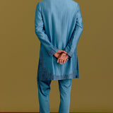 Blue Embroidered Kurta Set