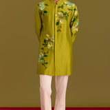 Green Hand-painted Kurta Set
