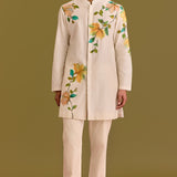 Ivory Hand-painted Kurta set
