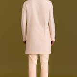 Ivory Cotton Silk Embroidered Kurta Set