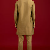 Olive Cotton Silk Kurta Set