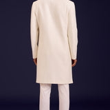Ivory Cotton Silk Sherwani