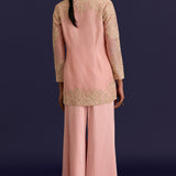 Pink Organza Sharara Set