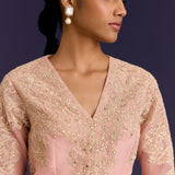 Pink Organza Sharara Set