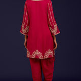 Fuchsia Cotton Silk Kurta Set