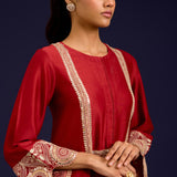 Rust Dori Embroidered Kurta Set