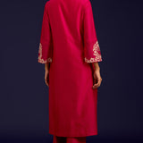Fuchsia Dori Embroidered Kurta Set