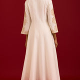 Ivory Cotton Silk Anarkali Set