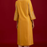 Mustard Dori Embroidered Kurta Set