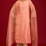 Pink Dori Embroidered Kurta Set