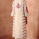 Dori Work Kurta Set (Red)