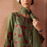 Green Multi-Dori Kurta Set