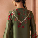 Green Multi-Dori Kurta Set