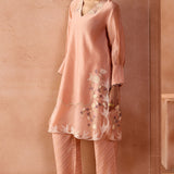 Pink Multi-Dori Kurta Set