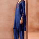 Blue Dori Embroidered Kurta Set