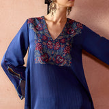 Blue Dori Embroidered Kurta Set