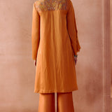 Orange Dori Embroidered Kurta Set