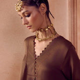 Rich Brown Kurta Set